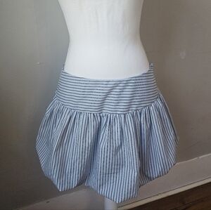 Ardene Navy Striped Bubble Mini Skirt